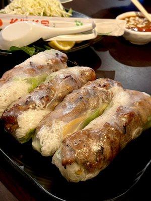 My favorite grilled pork spring rolls