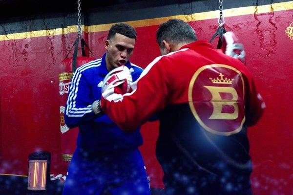 David El Bandera Roja Benavidez and father / trainer Jose Sr. Benavidez