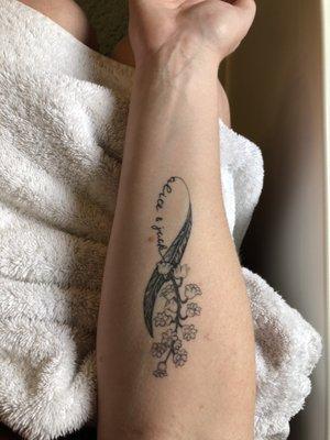 Tattoo by Tanya, after one year of healing