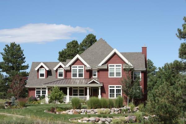 Asphalt shingle roof replacement due to hail damage in Denver. 
 Residential re-roofing job in Elizabeth CO |