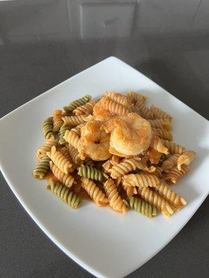 Shrimps pasta with Alla Panna Sauce