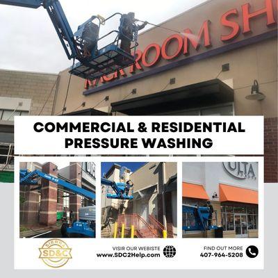 Commercial and Residential Pressure Washing.