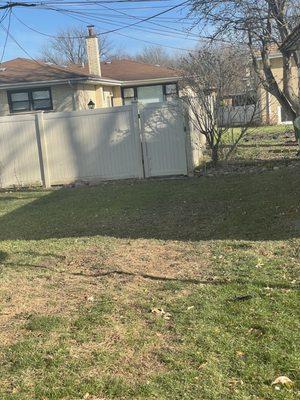 Removal of old wooden fence and debris