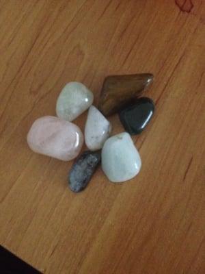 Assorted tumbled crystals and stones