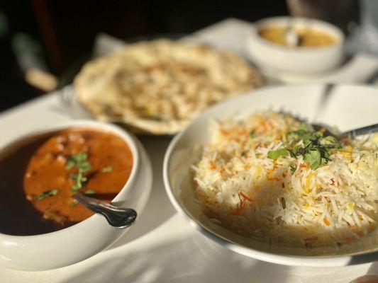 Pomegranate Curry and Basmati Rice