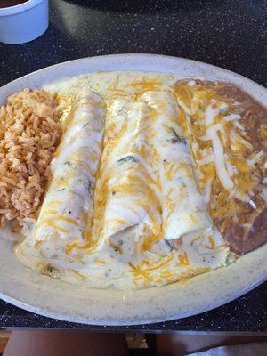 Sour cream chicken enchiladas