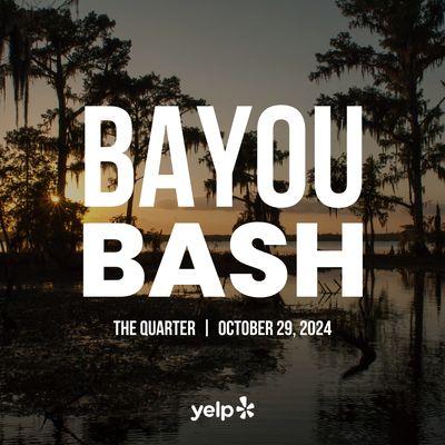 Bayou Bash on 10/29 from 6-8:30pm