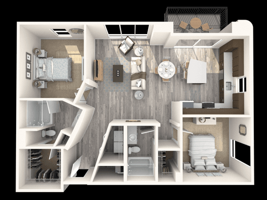 Abbey - 2 Bed/2 Bath - 1,190 sq. ft.