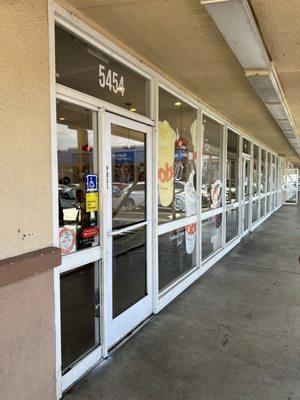 Front of store