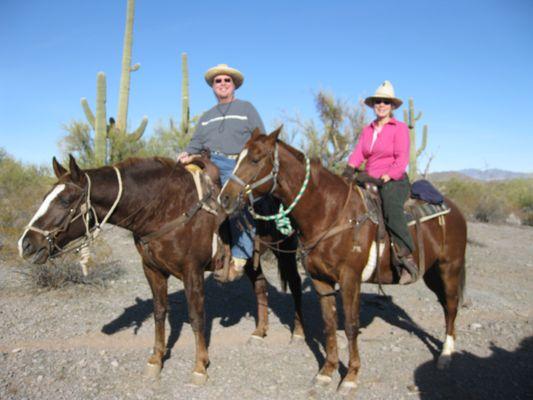 Novice horse riders, but the cowboys picked horses suited to beginners.  We had a great time.