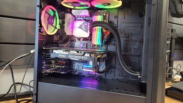 My new tower and my new liquid cooling system. All other components you are seeing are from my original gaming system.