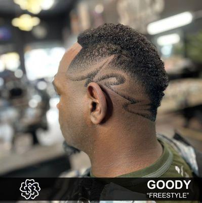 Goody showcased his creativity with a stunning freestyle haircut, combining unique techniques for a standout style!