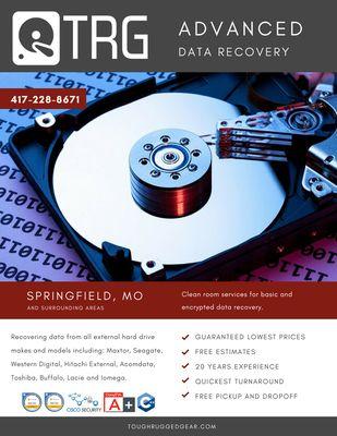 TRG offers data recovery and computer services to Springfield and the surrounding area.