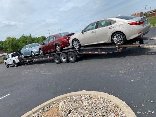 Vehicles being picked up from KY.