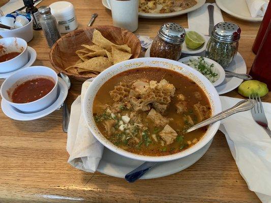 Menudo with sides