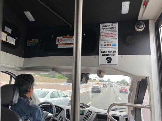 Driver of the Ventura Shuttle.  (Airporter Shuttle)