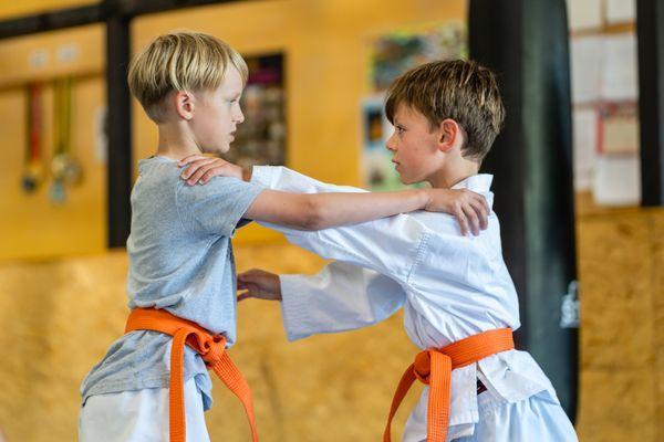 All ages of students train in scenario based self defense from verbal deescalation to ground defense.