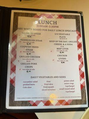 Lunch Menu