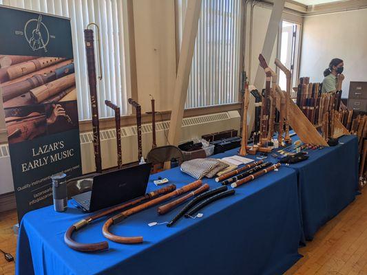 Our display at the Berkeley Early Music Festival 2022