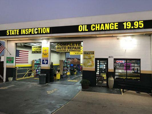 Ten minutes oil change