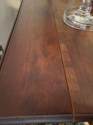 Cracked drop leaf table