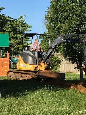 That's me digging out for a swimming pool