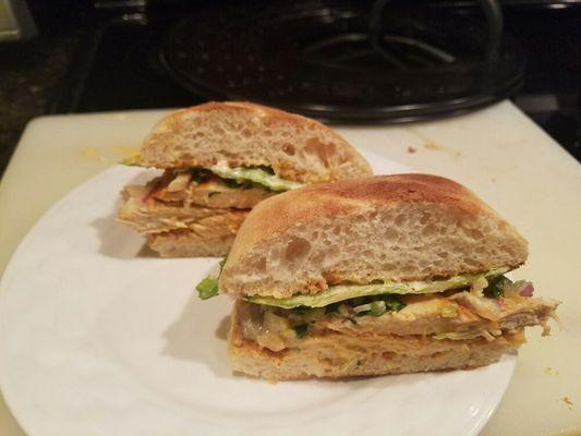 Peruvian turkey sandwich