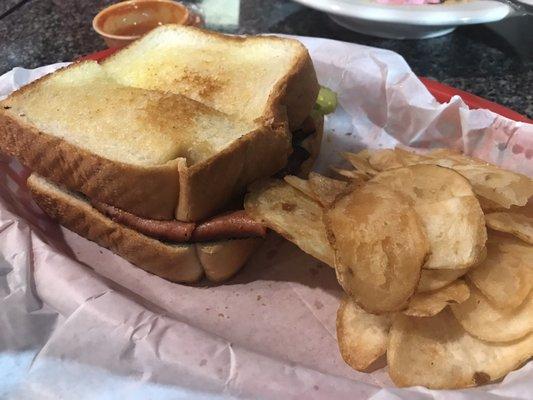 Spicy bologna sandwich!!!! Awesome!