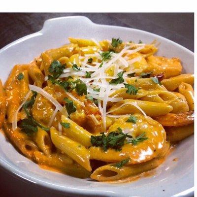 Penne Vodka with Shrimp