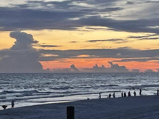 Beach view at sunset