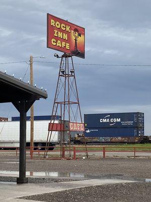 Their sign out front.