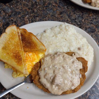 Chicken Fried Steak and Eggs