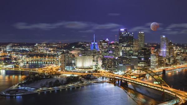 Super Blood Moon over Pittsburgh