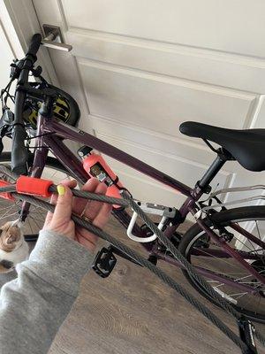 Cut bike chain in the "secure" garage I pay $75 a month for!!!! Not secure at all!!!