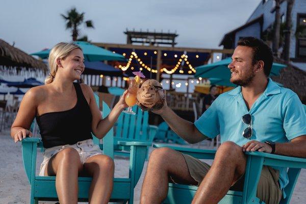 People enjoying a cocktail