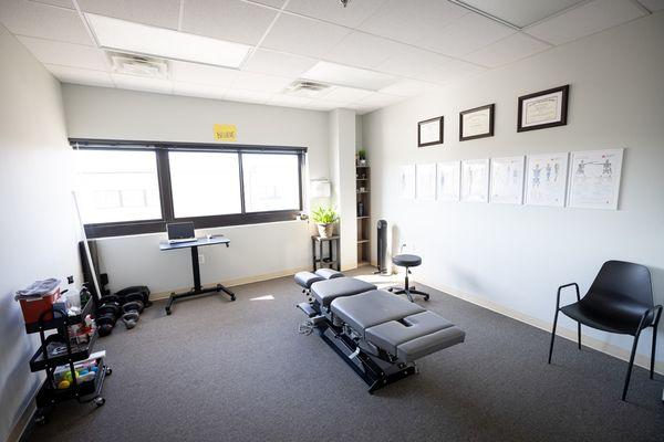 Chiropractic treatment room