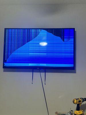 Busted tv from improper packing and moving in truck