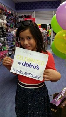 Have your birthday party at Claire's!