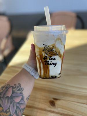 Milk sugar milk tea boba