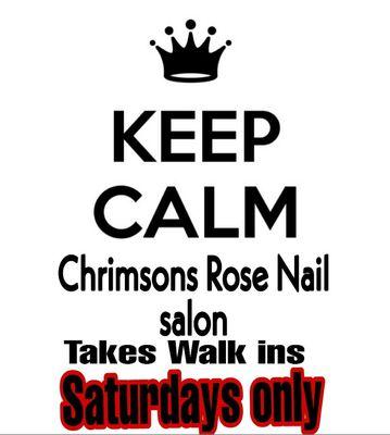 On Saturday only walk ins welcome please call 4435086677 for list