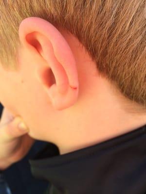 The second time that my son's ear was nicked at Sports Clips.