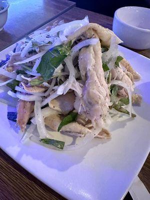 Chicken salad with onion