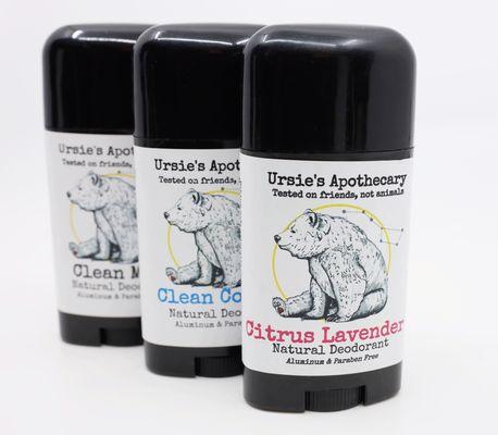 All natural aluminum free deodorant.