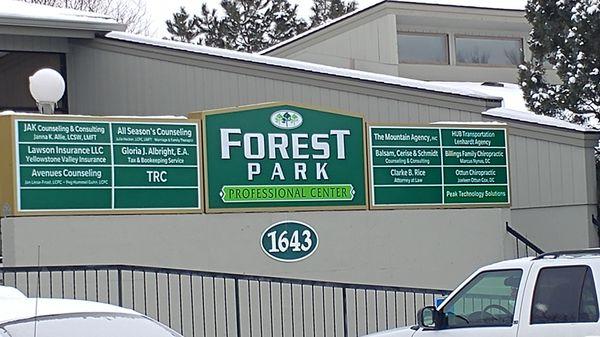 We are located in the south end of the Forest Park Professional Center.