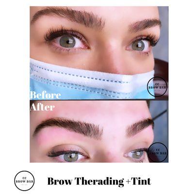 Brow Threading + Tint