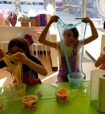 Slime workshops and parties.