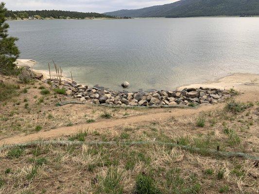 Lake cascade from Crown point campsite #29. Keep in mind you'll be sharing this lakefront with day use users.