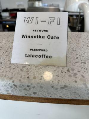 Wifi password