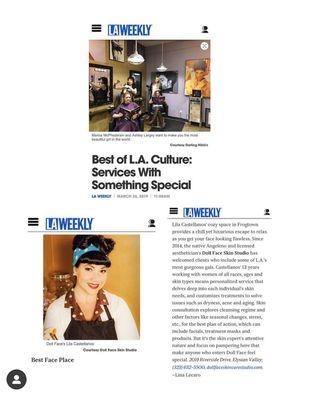 LA Weekly ~ Best of LA ~ Best Face Place!