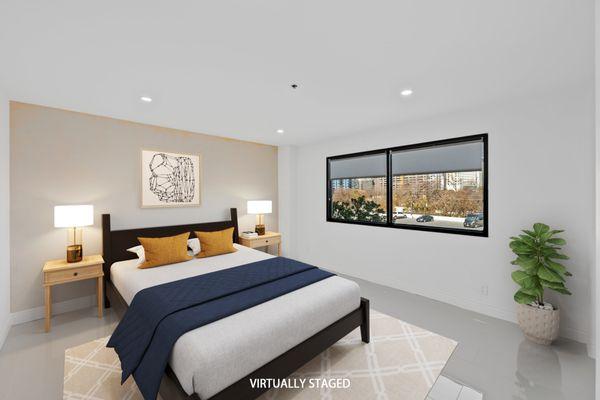 For sale: Towers on Town Lake in Austin, TX Virtual staging brings this empty room to life.